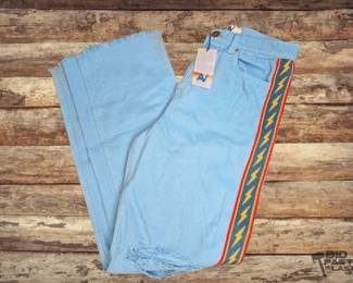 3102 NEW Aviator Nation Bolt Stripe High Rise Jeans