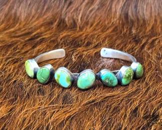 1156 Verley Betone Native American Turquoise Sterling Silver Cuff