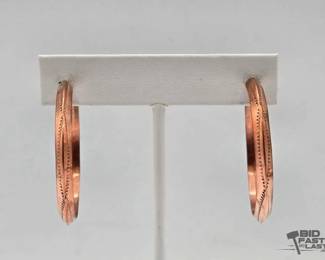 1408 Copper Hoop Earrings, 10.30g