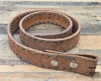 1572 Rawhide Leather Buckstitch Belt