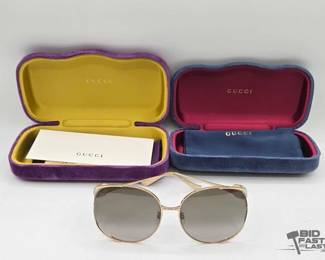 1700 AUTHENTIC Gucci Womens Sunglasses with 2 Gucci Cases