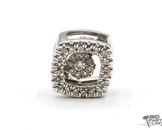 500 10k Gold Dainty Diamond Pendant, .82g