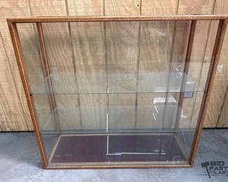 6004 Antique Glass Display Case with Sliding Doors