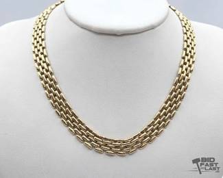 400 VINTAGE 14k Solid Gold ChokerNecklace, 28.18g