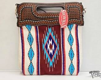 5316 NEW Showman Tooled Handle Saddle Blanket Handbag