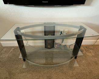 Glass entertainment center 