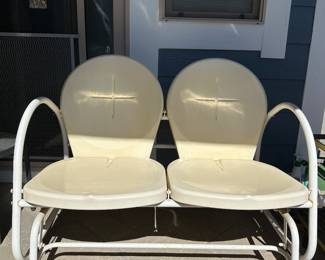 Vintage metal rocking chairs 