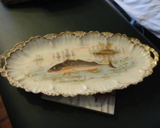 Limoges Fish Plate 1890