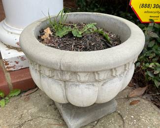1 of 2 concrete planters