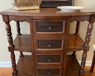 Console table w/doors & open shelves