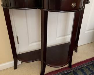 Bow front console table