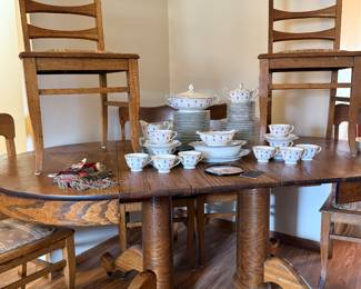 Dining table purchased in 1917 out of Richmond California. (Wedding Gift) 