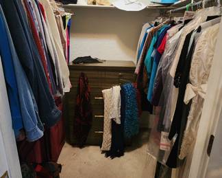 More lady's clothing and chest of drawers
