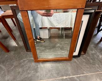 Teak mirror