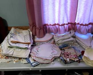 Hand Embroidered Linens