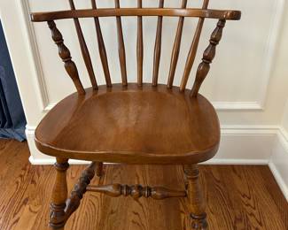 6 Hard Rock Maple Captains Chairs.  