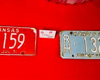 Vintage license plates