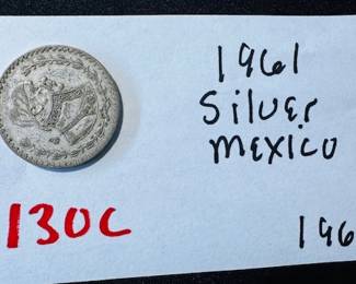 Silver Mexico 1961 coin