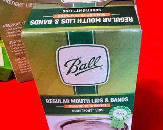 
Lots of canning jar, lids, and bands/many  new inbox