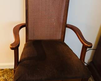 Pair of cane back chairs
