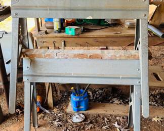 Metal sawhorses