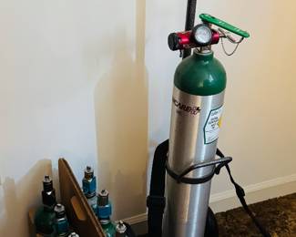 Oxygen Tank Cylinder Medical with stroller 
And portable Oxygen tanks