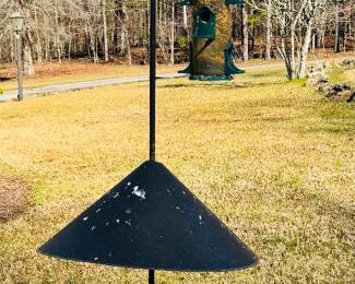 Birdfeeder with squirrel baffle