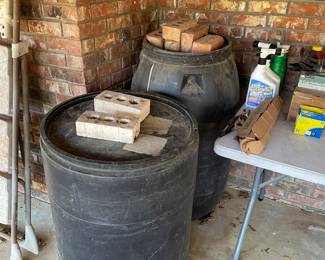 Black food grade barrels