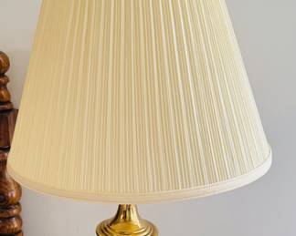 Pair of brass table lamps