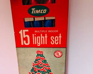 
1950s vintage Timco Christmas lights set in original box