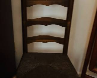 Only one ladder back chair