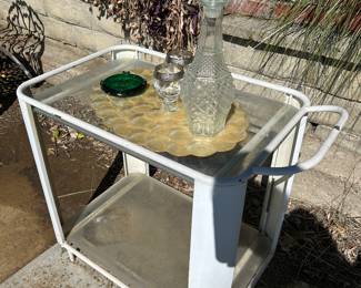 Outdoor Mid Century bar cart