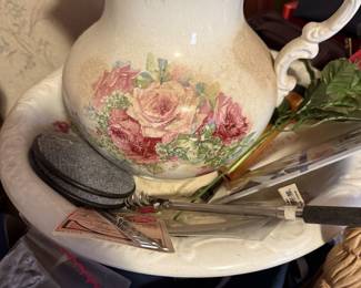 Antique pitcher and bowl