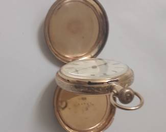 Antique 14K Gold A.W. Waltham Pocket Watch Hunting Case