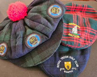 Golfing hats from Ireland and Scotland