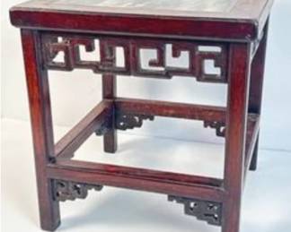 Asian Marble Top Small Stool/Table