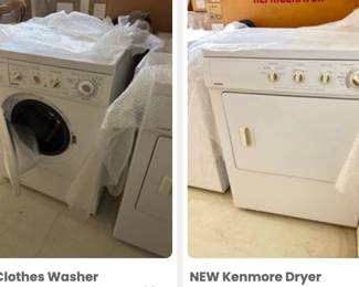 NEW Kenmore Washer and Dryer.  Sold Separately