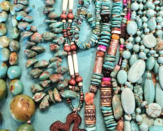 Turquoise and other assorted beads