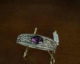 EFFY Sterling cuff with amethyst