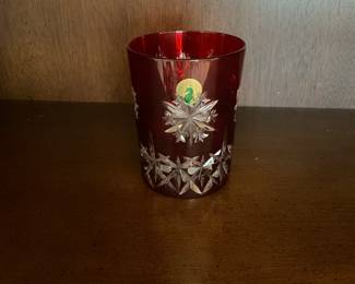 Waterford Crystal Ruby Snow Crystal double old fashion. There are 2 pairs