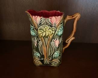 Frie Onnaing Art Nouveau Majolica pitcher. #726