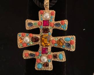 Vintage KJL multi jeweled pendant