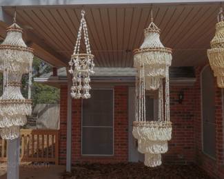Vintage shell decor - there are multiples of most items shown