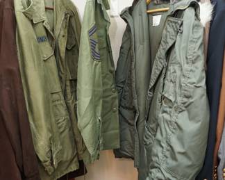 Vintage military uniforms
