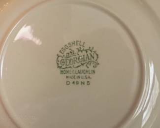 Homer Laughlin Georgian Eggshell dinnerware