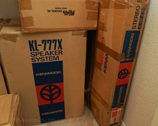 Vintage Kenwood stereo with the matching cabinet - in the original boxes