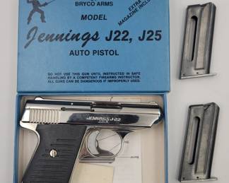 Jennings J22 pistol in the original box