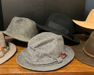 Stylish Hat Collection Assorted Fedoras and Wool Hats 