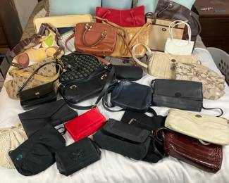 Lot Of handbags and purses, some designer label 