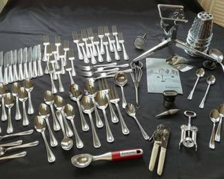International stainless flatware and salad, master food cutter,etc 